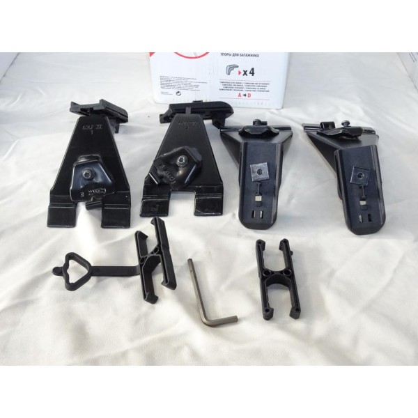 Kit pieds fixation barre de toit Klaxcar N°14 pour volkswagen bora golf 4 IV 5 portes de 98 à 2003 