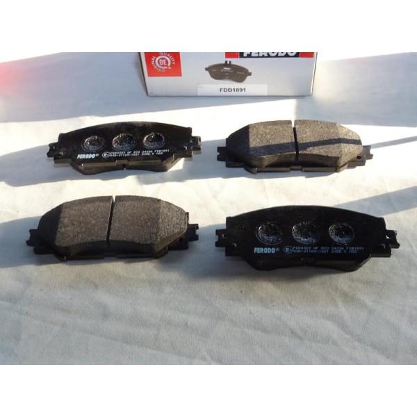 Jeu de 4 plaquettes de frein avant montage akebono Ferodo FDB1891 pour toyota auris E15 corolla E150 E180 urban cruiser verso S 