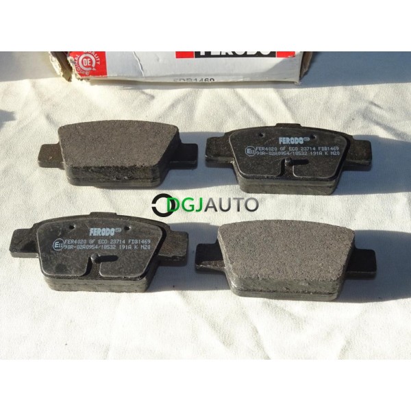 Jeu 4 plaquettes de frein arriere montage bendix (manque vis) Ferodo FDB1469 pour alfa romeo mito 4C fiat stilo multipla bravo 2