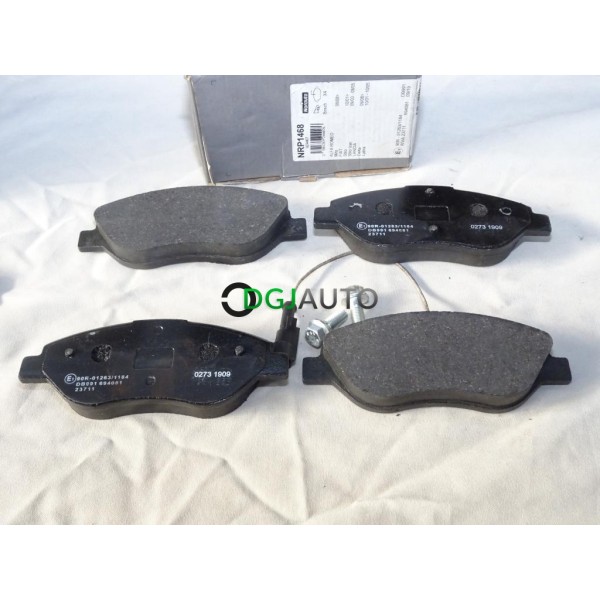 Jeu 4 plaquettes de frein avant montage bendix Norauto NRP1468 pour alfa romeo mito fiat stilo bravo 2 II lancia delta 3 III lyb