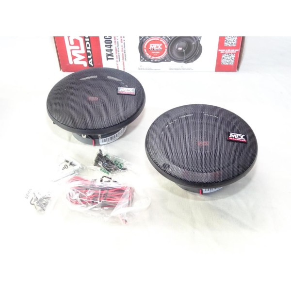 Jeu 2 enceintes haut parleur coaxial 2 voies 100mm 60W RMS MTX TX440C 