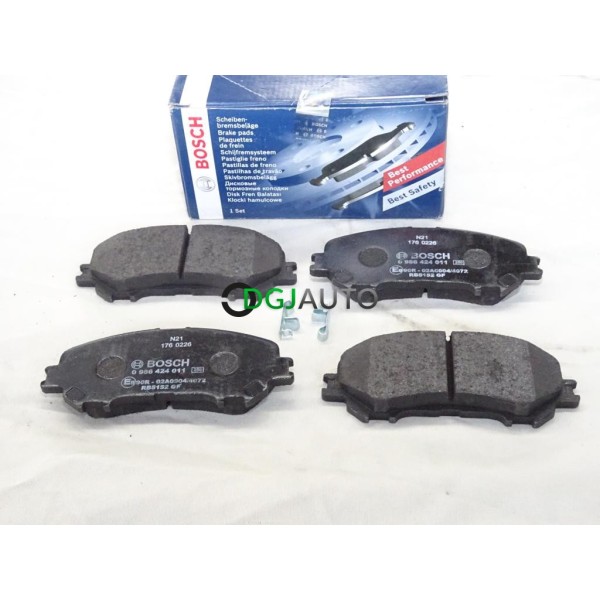 Jeu de 4 plaquettes de frein avant montage akebono Bosch BP2237 0986424011 pour nissan qashqai J11 X-trail Xtrail T32 renault ka