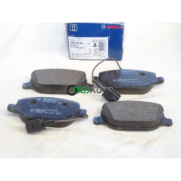 Jeu 4 plaquettes de frein arriere montage lucas Bosch BP1387 0986494466 pour alfa romeo giulietta 