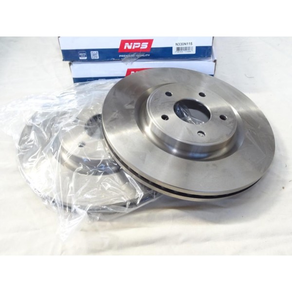 Jeu 2 disques de frein avant ventilé 320mm diametre NPS N330N115 pour renault koleos nissan X-trail Xtrail T32 