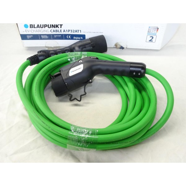 Cable charge recharge vehicule electrique 8 metres type 1 32A Blaupunkt A3P32AT2 