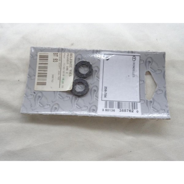 Jeu 2 rondelles fixation tube tuyau echappement Bosal 258-784 pour divers véhicules fiat alfa romeo lancia citroen peugeot merce