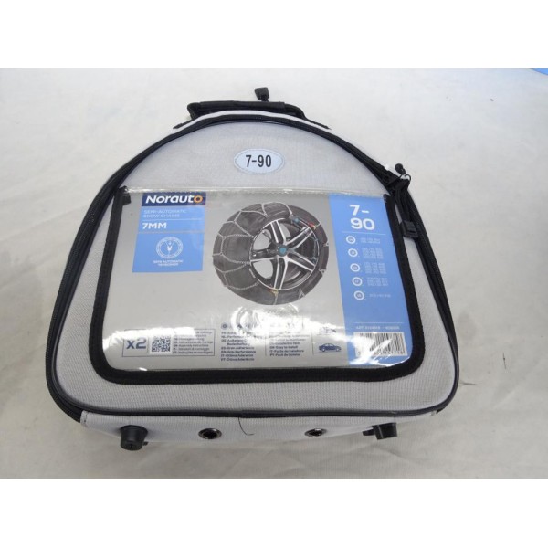 Paire chaines neige Norauto 7-90 CK-7 pour pneu roue jante 195/75/14 195/80/14 195/70/15 205/65/15 215/60/15 225/55/15 175/75/16