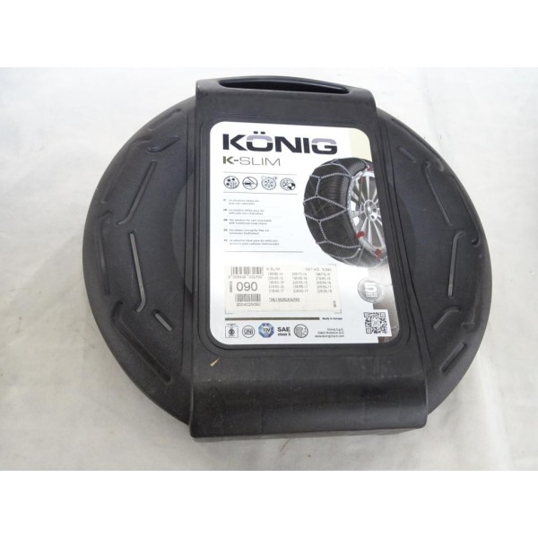 Paire chaines neige Thule K-slim N°090 pour auto non chainables pneu roue jante 195/80/14 205/70/14 195/70/15 205/65/15 195/65/1