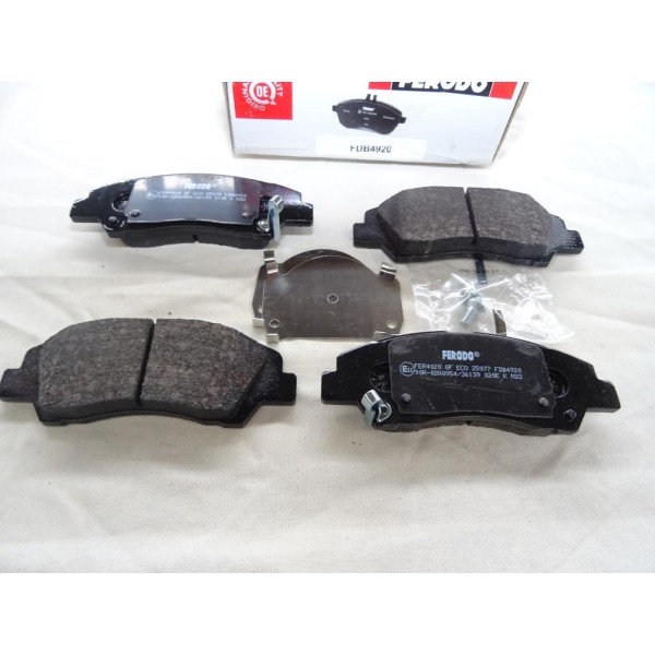Jeu de 4 plaquettes de frein avant montage mando Ferodo FDB4920 pour hyundai i10 