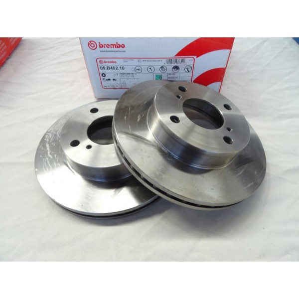 Jeu 2 disques de frein avant ventilé 231mm diametre Brembo 09.B492.10 pour nissan pixo suzuki alto GF 