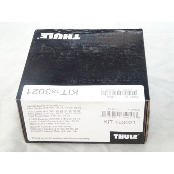 Kit pieds fixation barres de toit KIT 183021 Thule KIT183021 pour dacia dokker partir de 2012 fiat doblo 1 2 I II de 2000 à 2009