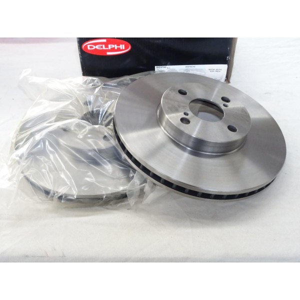 Jeu 2 disques de frein avant ventilé 275mm diametre Delphi BG3780 pour toyota corolla E120 verso E121 matrix E130 