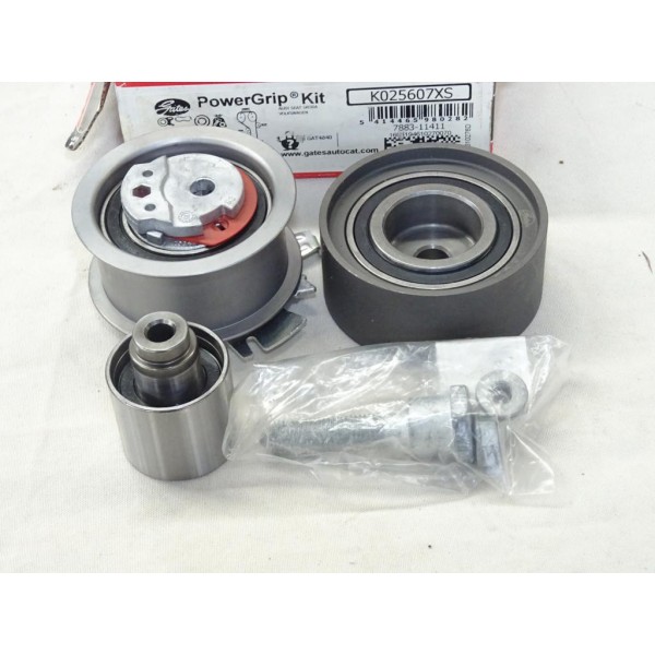 Jeu 3 galets tendeur + enrouleurs courroie de distribution (non incluse) Gates K025607XS pour audi A3 seat altea toledo 3 III le