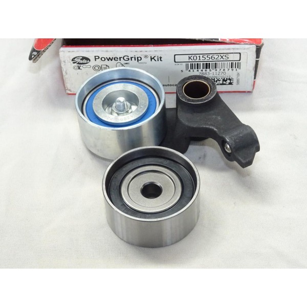 Jeu 2 galets tendeur + enrouleur courroie de distribution (non incluse) Gates K015562XS pour toyota corolla E110 E120 avensis T2