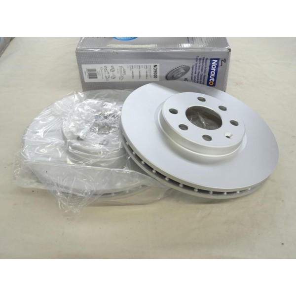 Jeu 2 disques de frein avant ventilé 260mm diametre Norauto ND9000 pour opel corsa C meriva A tigra B combo C 