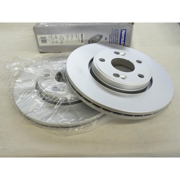 Jeu 2 disques de frein avant ventilé 280mm diametre Norauto ND6198 pour renault laguna 1 safrane espace 3 III scenic 1 