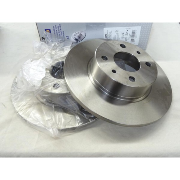 Jeu 2 disques de frein arriere plein 251mm diametre Norauto ND4070 pour alfa romeo 147 156 164 lancia delta thema 