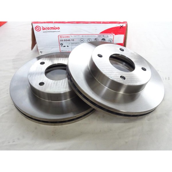 Jeu 2 disques de frein avant ventilé 257mm diametre Brembo 09.B548.10 pour nissan NV200 