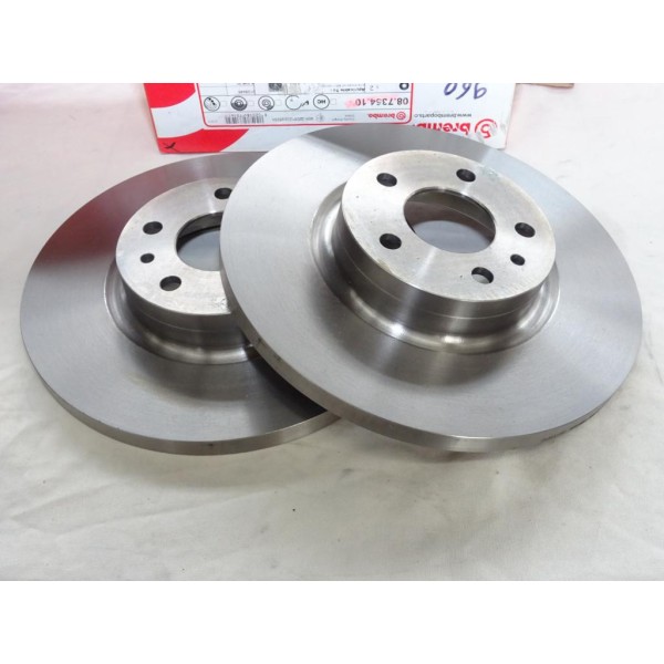 Jeu 2 disques de frein avant plein 281mm diametre Brembo 08.7354.10 pour alfa romeo 147 156 