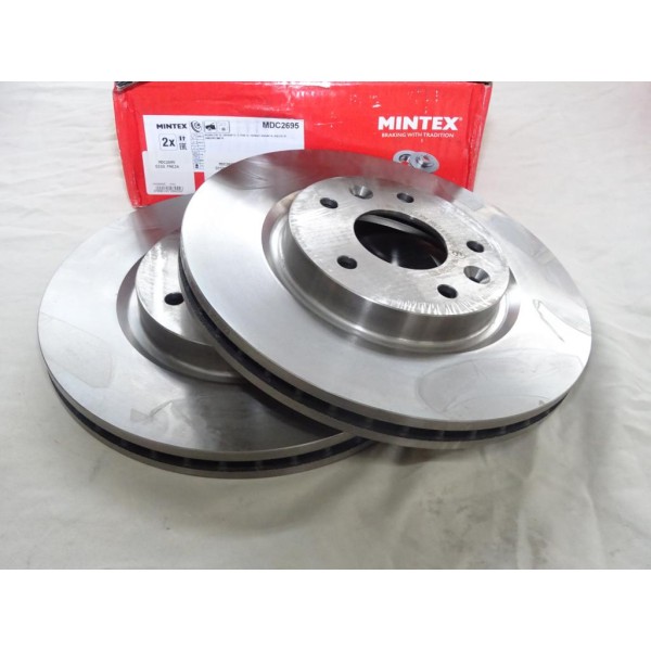 Jeu 2 disques de frein avant ventilé 296mm diametre Mintex MDC2695 pour renault kadjar koleos nissan qashqai J11 X-trail T32 lea