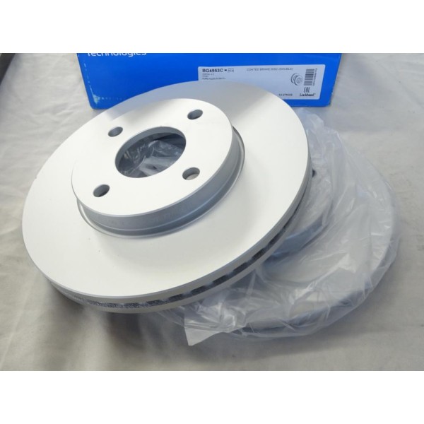 Jeu 2 disques de frein avant ventilé 262mm diametre Delphi BG4953C pour ford fiesta 7 VII 