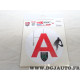 Autocollant A joueur de rugby Montalbanais jeune conducteur Luximmat 13025559