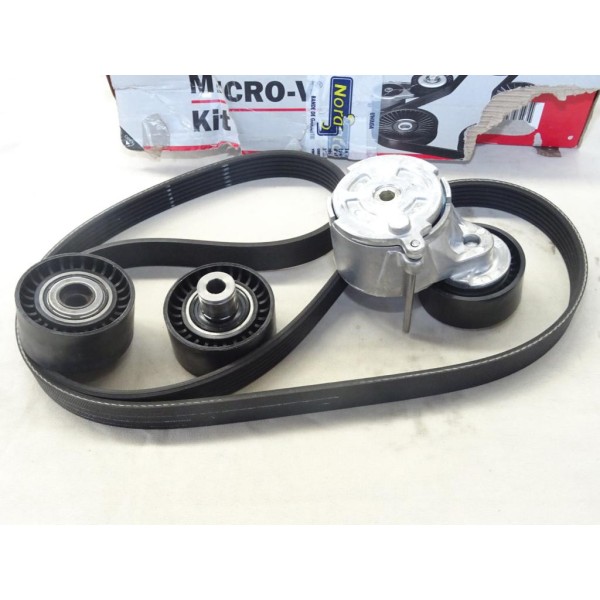 Kit courroie accessoire 6PK1353 + galets tendeur + 2 enrouleurs Gates K026PK1353 pour citroen berlingo 1 2 I II jumpy 2 II nemo 