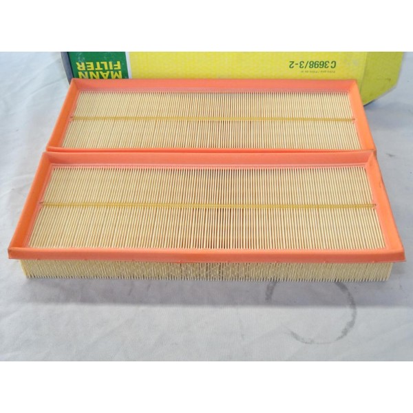 Jeu 2 filtres à air moteur Mann filter C3698/3-2 pour mercedes classe C E G ML R S CLC CLK CLS GL GLK SL SLK W203 W204 W211 W212