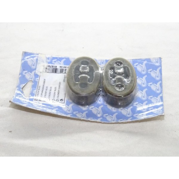 Blister 2 silents bloc fixation silencieux echappement Bosal 255-217 pour austin metro chevrolet daewoo aveo kalos captiva lanos