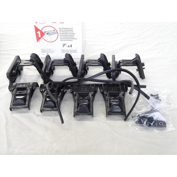 Kit pieds fixation barre de toit acier Klaxcar N°11 pour alfa romeo giulietta ford mondeo 3 III renault megane 3 III dont break 