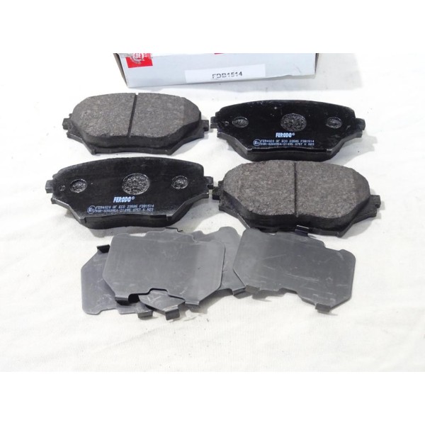 Jeu 4 plaquettes de frein avant montage akebono Ferodo FDB1514 pour toyota RAV4 XA20 de 2000 à 2005 honda shuttle RA odyssey 