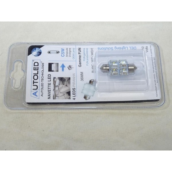 Ampoule navette LED blanche C5W 12V 36mm Autoled 0141 