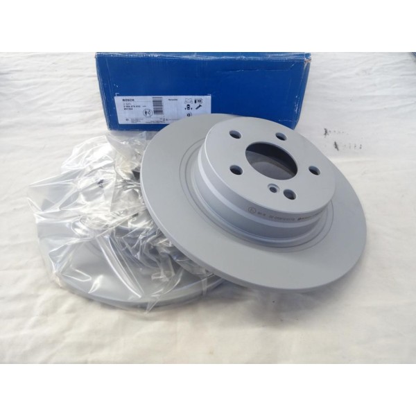 Jeu 2 disques de frein arriere plein 300mm de diametre Bosch BD1304 0986479410 pour mercedes classe C E W204 A207 C207 