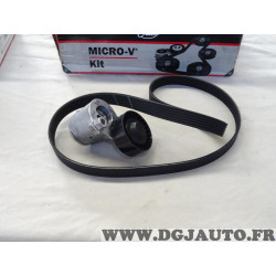 Kit courroie accessoire 6PK1130 + galet tendeur Gates K026PK1130 pour renault kangoo 1 2 I II scenic 2 II megane 2 II twingo 2 I