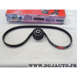 Kit courroie accessoire 1 x 3PK738 + galet (courroie 4PK905 non incluse) Gates K053PK738 pour renault twingo 1 kangoo 1 clio 2 I