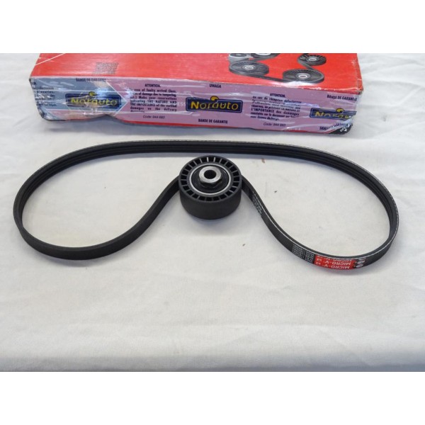 Kit courroie accessoire 1 x 3PK738 + galet (courroie 4PK905 non incluse) Gates K053PK738 pour renault twingo 1 kangoo 1 clio 2 I