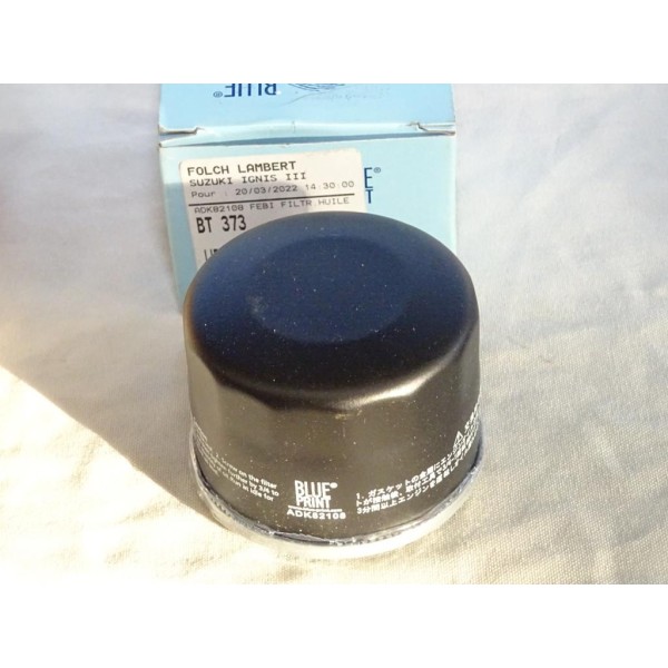 Filtre à huile moteur Blue print ADK82108 pour suzuki celerio ignis 3 III swift 5 V 1.0 1.2 essence 