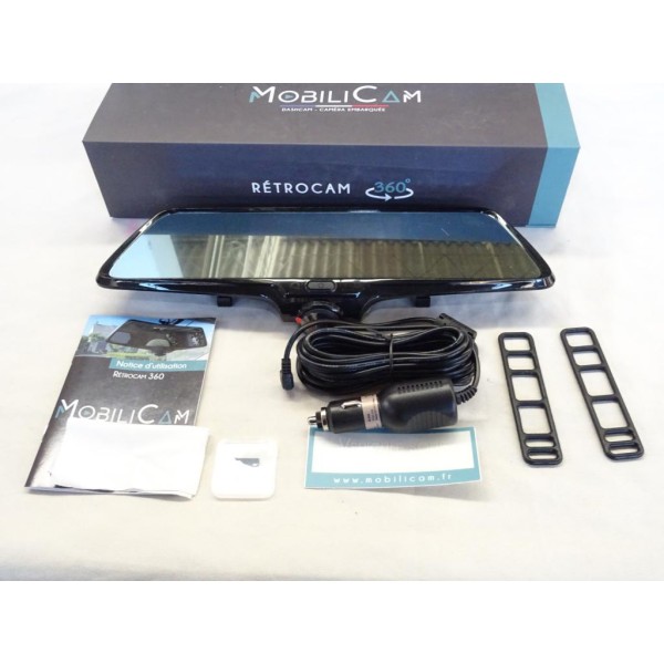 Retroviseur interieur dashcam 360° Mobil cam Retrocam 