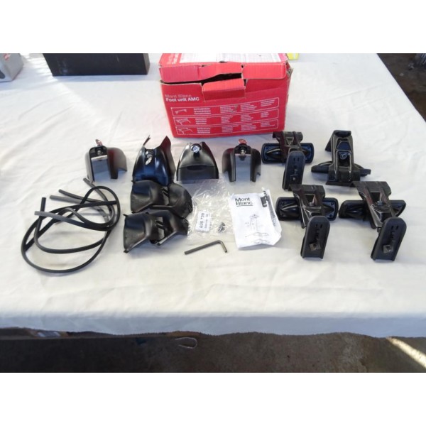 Kit pieds barres de toit avec système verrouillage Mont blanc 5002 pour audi 80 100 200 A3 A4 A6 A8 BMW E34 E38 E39 E46 E60 chev