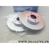 Lot 2 disques de frein avant ventilé 280mm diametre Norauto ND1057 pour nissan 200SX S13 primera P11 sunny N14 almera N16