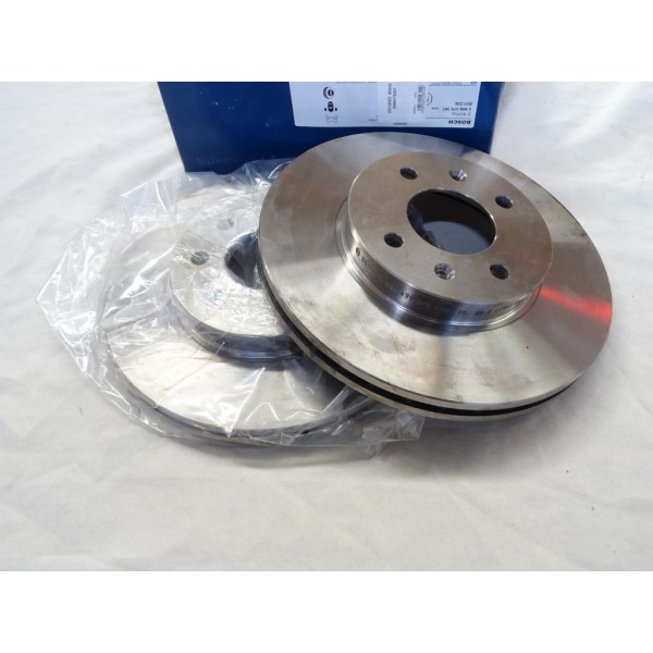 Jeu 2 disques de frein avant ventilé 256mm diametre Bosch BD1206 0986479367 pour hyundai accent 3 4 III IV RB MC i20 PB GB IB ki