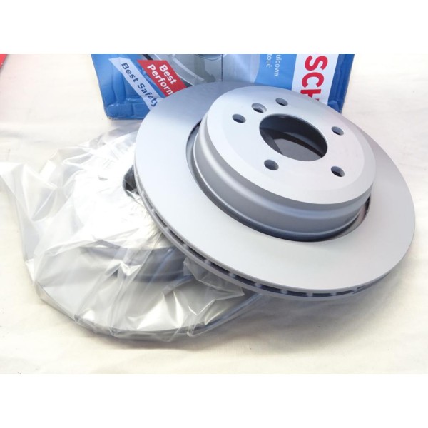 Jeu 2 disques de frein arriere ventilé 320mm diametre Bosch BD995 0986479056 pour BMW serie 5 6 E60 E61 E63 E64 