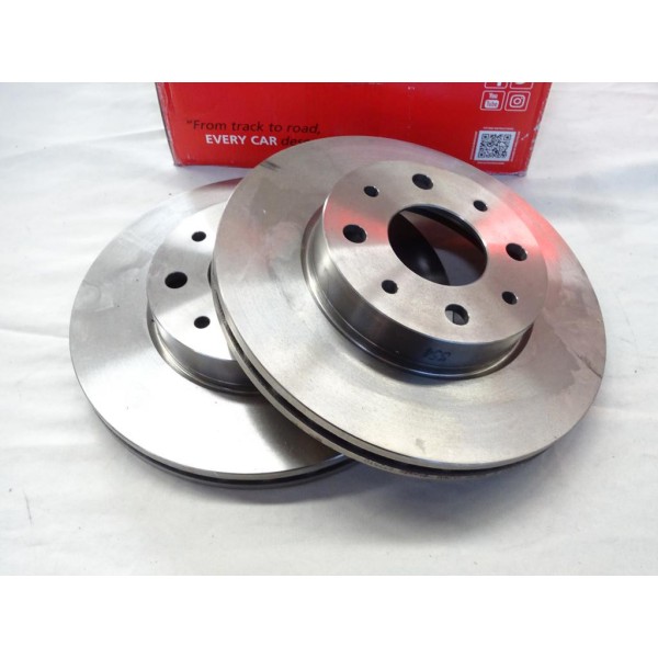 Jeu 2 disques de frein avant ventilé 240mm diametre Brembo 09.6725.10 pour fiat palio siena 