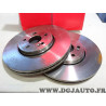Lot 2 disques de frein avant ventilé 324mm diametre Brembo 09.9818.10 pour renault espace 4 IV vel satis