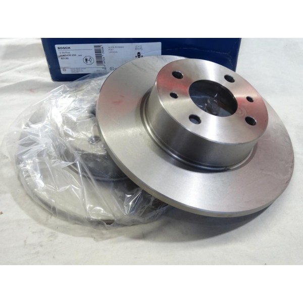 Jeu 2 disques de frein arriere plein 251mm diametre Bosch BD190 0986478238 pour alfa romeo 164 fiat croma 1 stilo lancia thema 