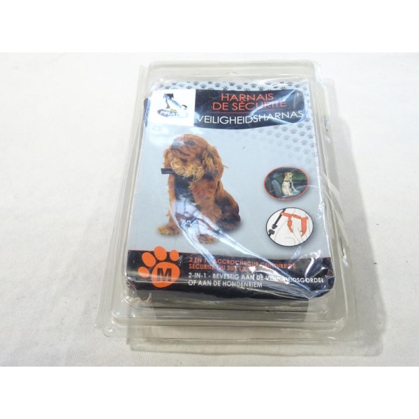 Harnais de securité pour chien taille M Auto pratic PET06 accroche sur ceinture ou laisse 