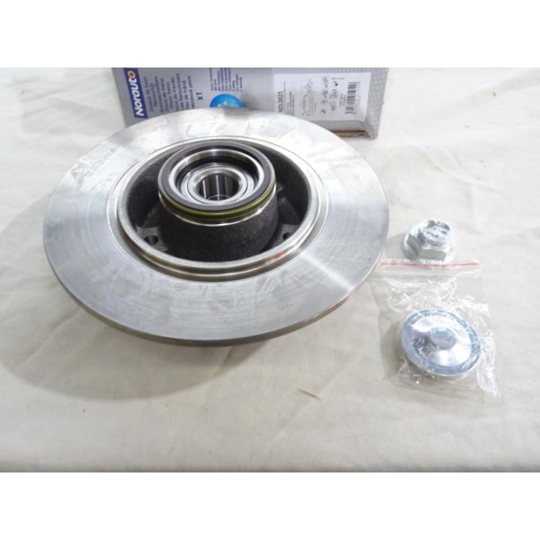 1 Disque de frein arriere plein 260mm diametre avec roulement de roue bague ABS Norauto NDL0021 pour renault megane 3 III scenic