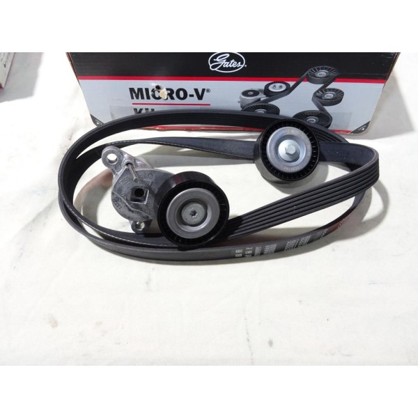 Kit courroie accessoire 6PK1503 + galets tendeur + enrouleur Gates K016PK1503 pour ford fiesta 6 7 VI VII cmax c-max focus 3 III