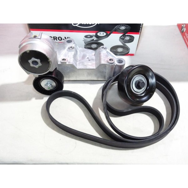 Kit courroie accessoire 6PK1718 + galet tendeur + enrouleur Gates K016PK1718 pour ford focus 1 tourneo transit connect 1.8 DI TD