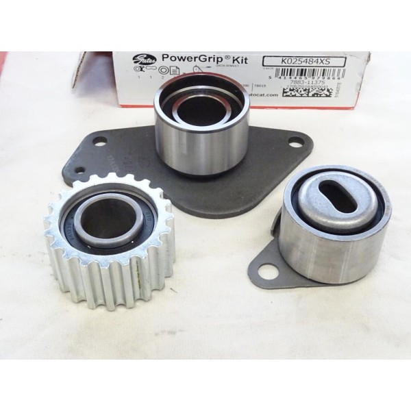 Jeu galets tendeur + 2 enrouleurs (courroie de distribution non incluse) Gates K025484XS pour renault clio 1 2 I II express kang